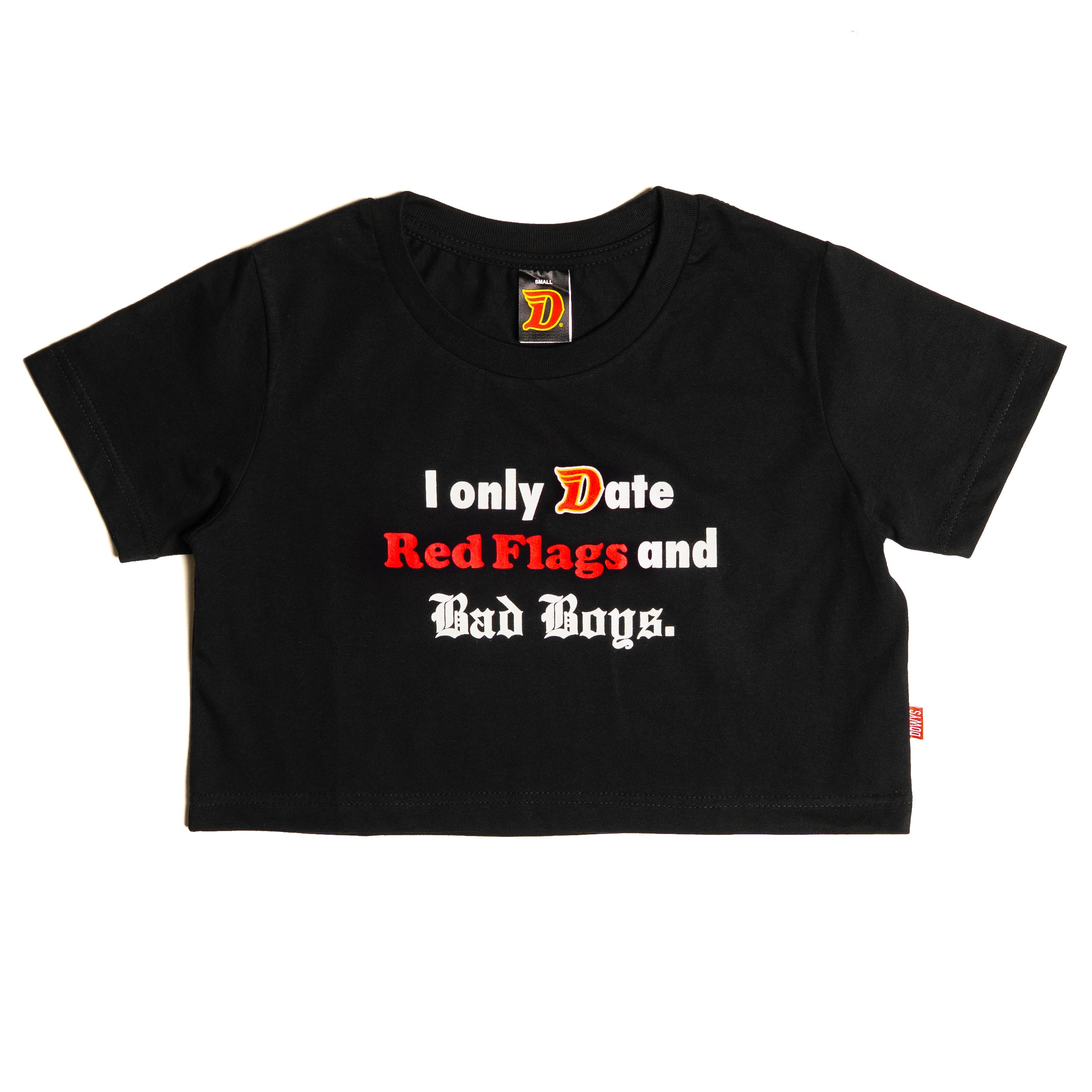 Red Flag (Black) Croptop